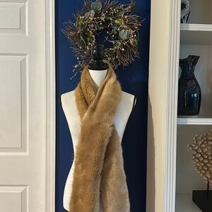 Women’s Zara Accessories Beige Faux Fur Scarf